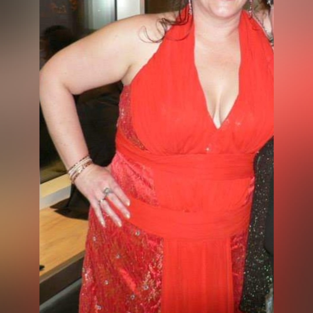 Custom made red dress